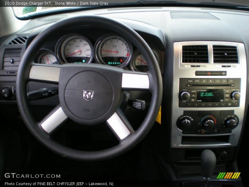 Stone White / Dark Slate Gray 2010 Dodge Charger SXT