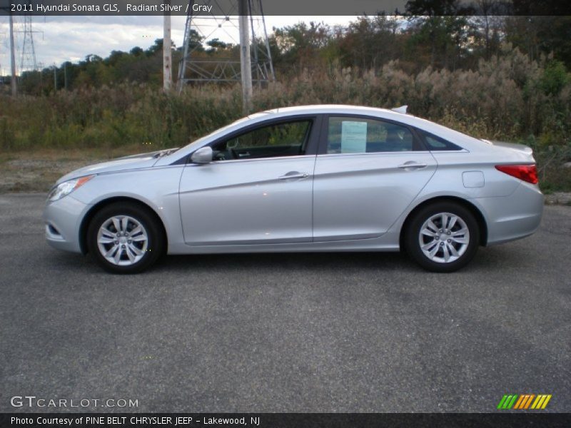 Radiant Silver / Gray 2011 Hyundai Sonata GLS