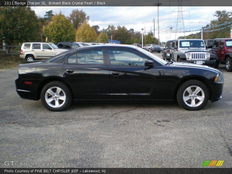 Brilliant Black Crystal Pearl / Black 2011 Dodge Charger SE