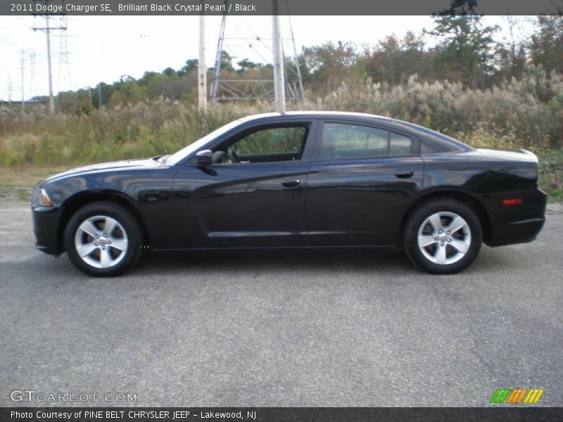 Brilliant Black Crystal Pearl / Black 2011 Dodge Charger SE