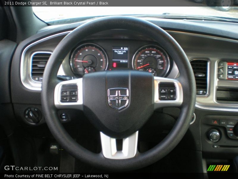 Brilliant Black Crystal Pearl / Black 2011 Dodge Charger SE