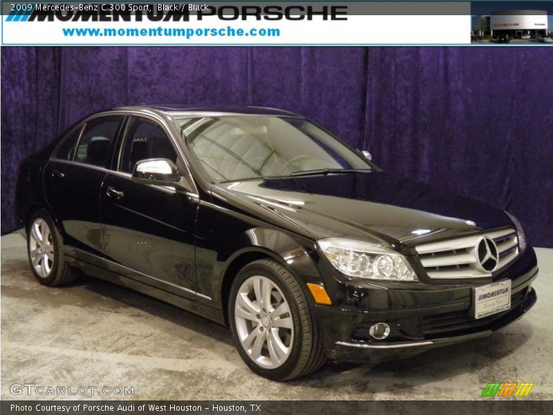 Black / Black 2009 Mercedes-Benz C 300 Sport