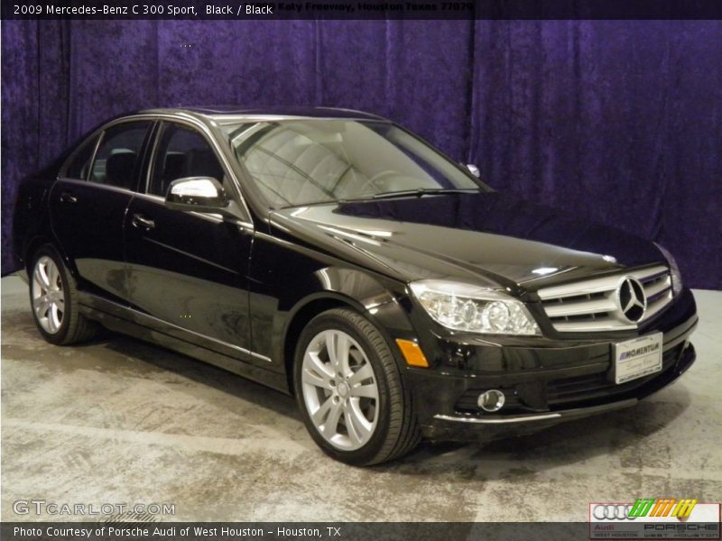 Black / Black 2009 Mercedes-Benz C 300 Sport