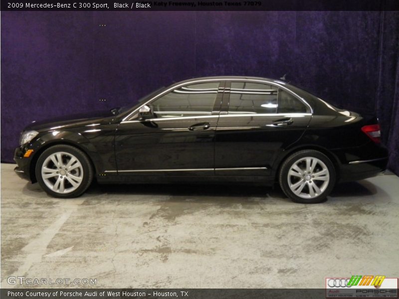 Black / Black 2009 Mercedes-Benz C 300 Sport