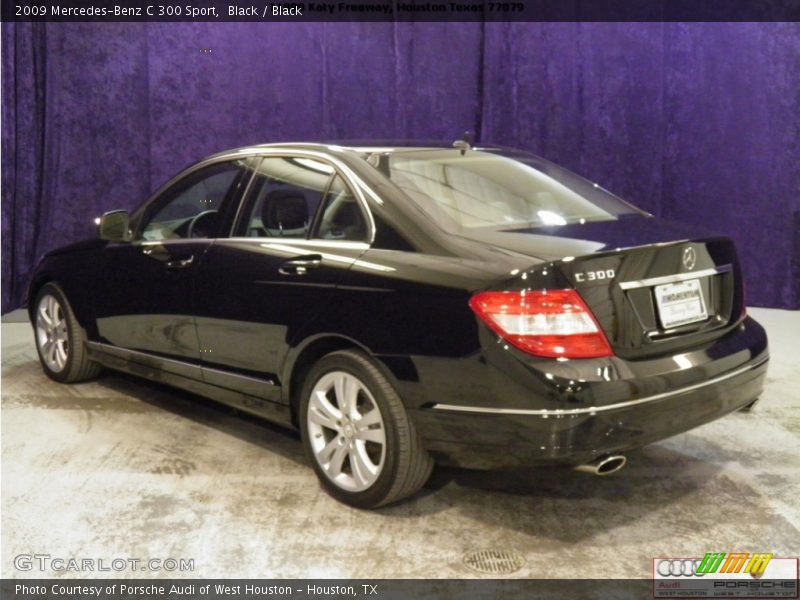 Black / Black 2009 Mercedes-Benz C 300 Sport