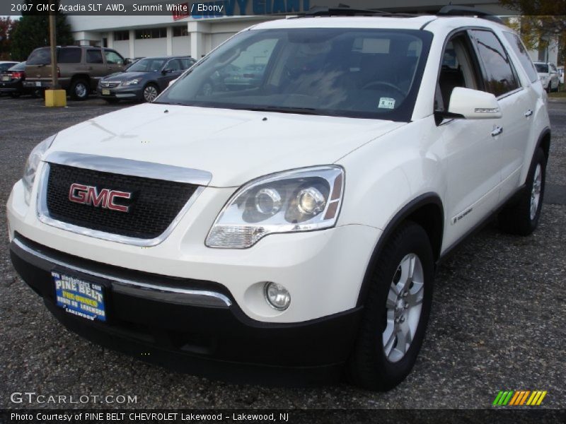 Summit White / Ebony 2007 GMC Acadia SLT AWD