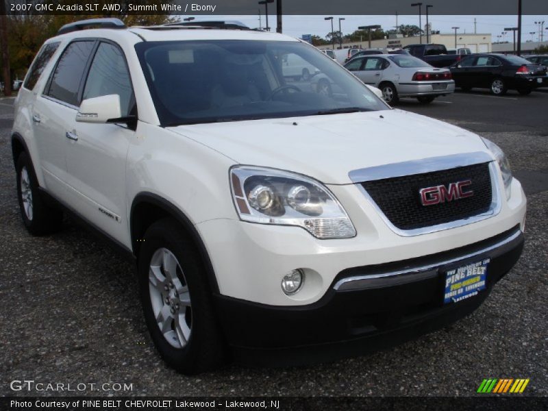 Summit White / Ebony 2007 GMC Acadia SLT AWD