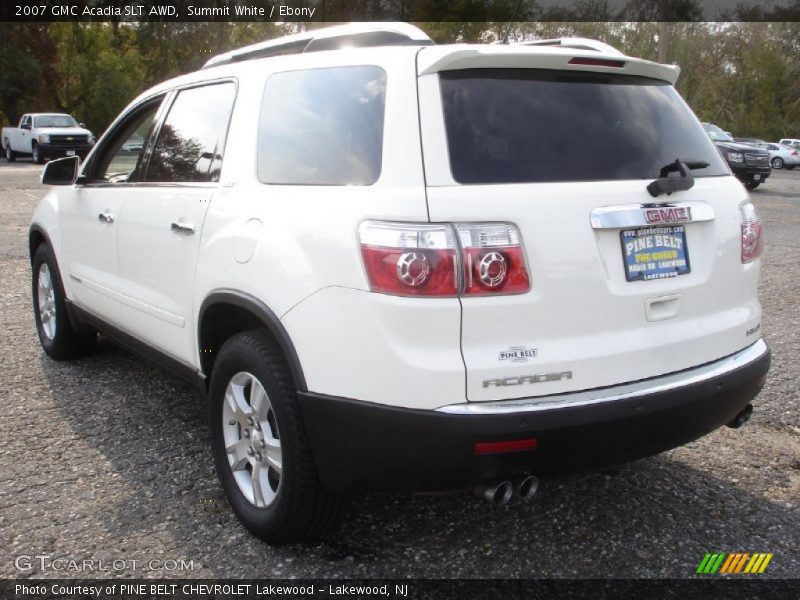 Summit White / Ebony 2007 GMC Acadia SLT AWD