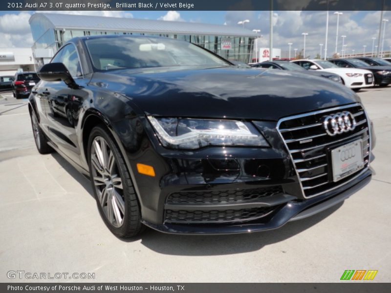 Brilliant Black / Velvet Beige 2012 Audi A7 3.0T quattro Prestige