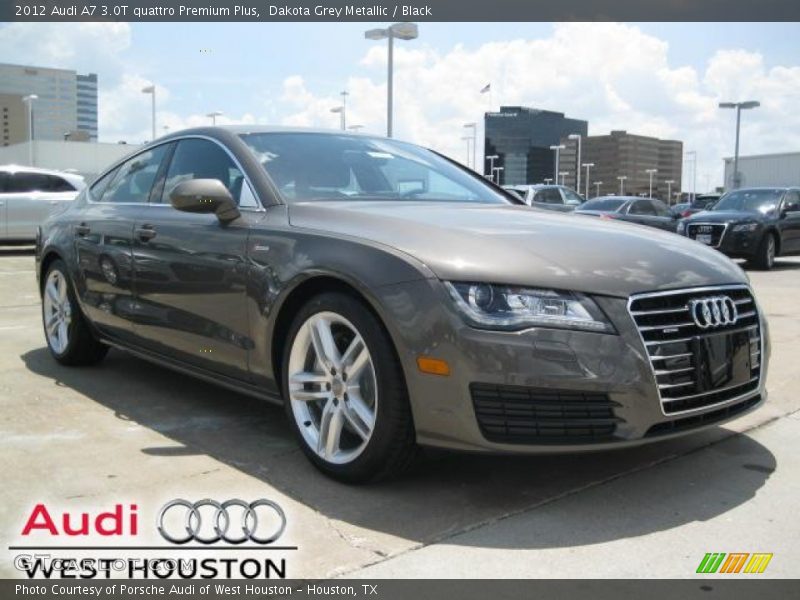 Dakota Grey Metallic / Black 2012 Audi A7 3.0T quattro Premium Plus