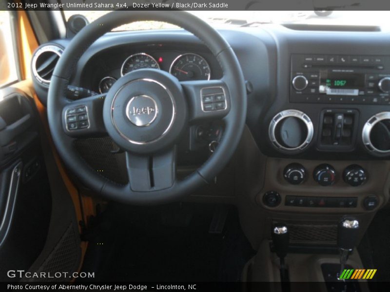 Dozer Yellow / Black/Dark Saddle 2012 Jeep Wrangler Unlimited Sahara 4x4