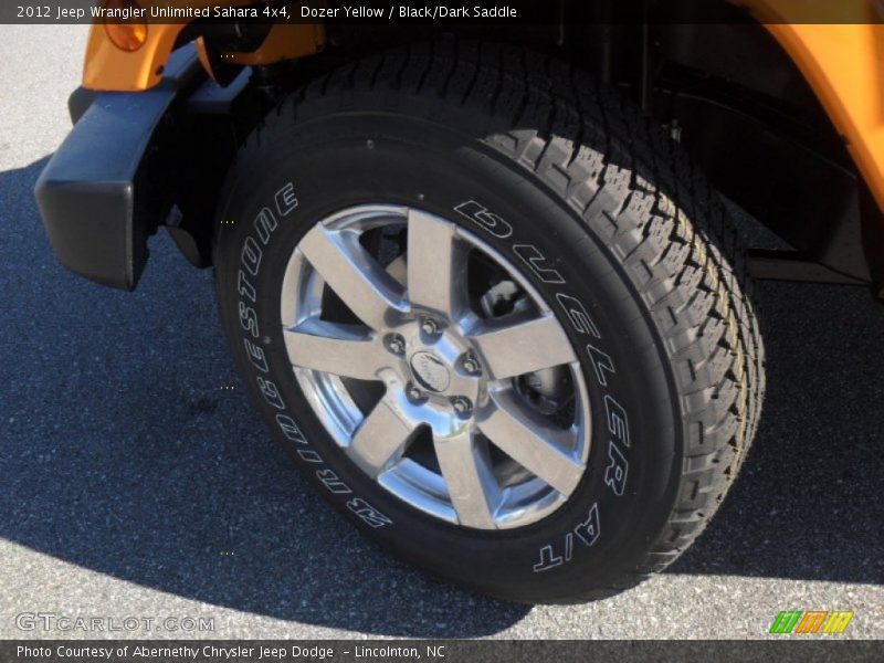 Dozer Yellow / Black/Dark Saddle 2012 Jeep Wrangler Unlimited Sahara 4x4