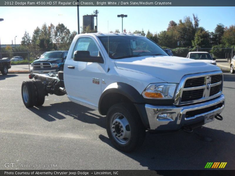 Bright White / Dark Slate/Medium Graystone 2012 Dodge Ram 4500 HD ST Regular Cab Chassis