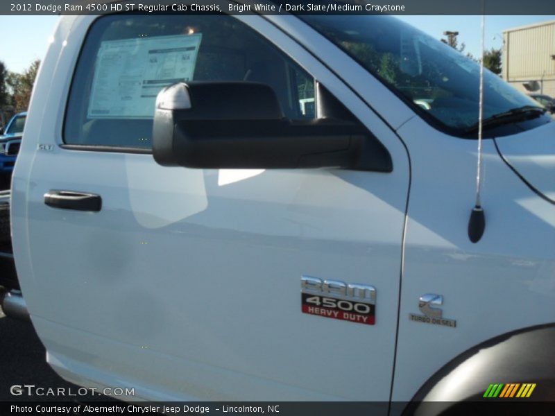 Bright White / Dark Slate/Medium Graystone 2012 Dodge Ram 4500 HD ST Regular Cab Chassis