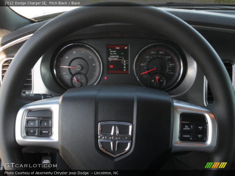 Pitch Black / Black 2012 Dodge Charger SE
