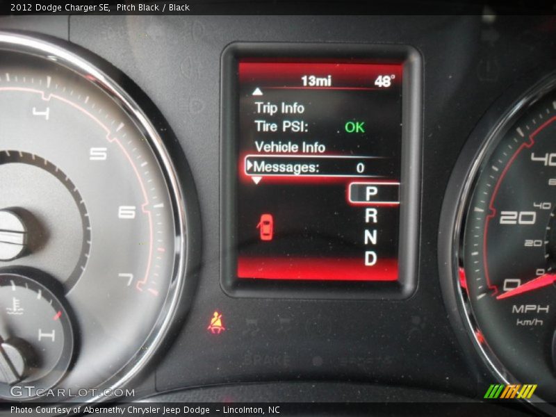 Pitch Black / Black 2012 Dodge Charger SE