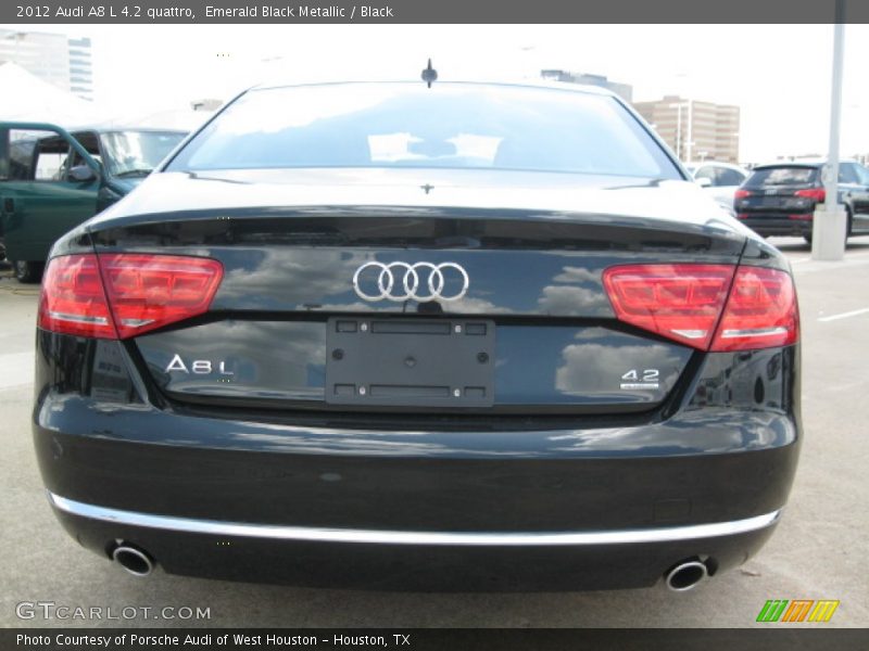 Emerald Black Metallic / Black 2012 Audi A8 L 4.2 quattro