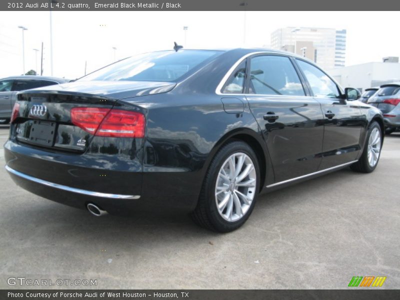 Emerald Black Metallic / Black 2012 Audi A8 L 4.2 quattro