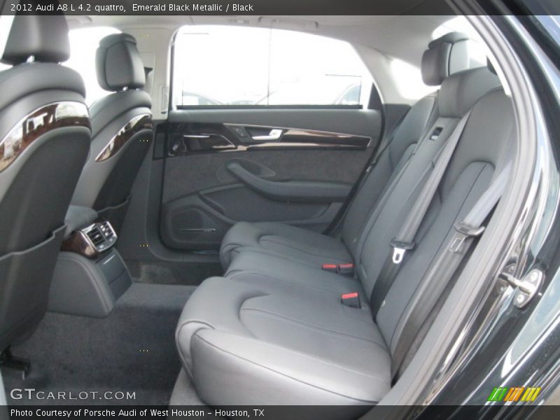 Emerald Black Metallic / Black 2012 Audi A8 L 4.2 quattro