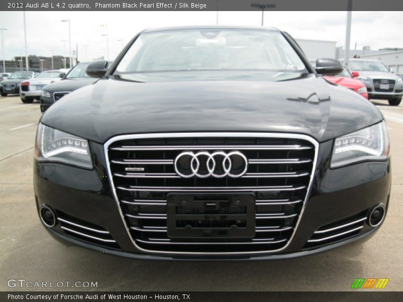 Phantom Black Pearl Effect / Silk Beige 2012 Audi A8 L 4.2 quattro