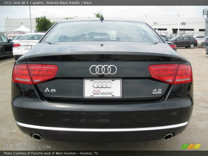 Emerald Black Metallic / Black 2012 Audi A8 4.2 quattro
