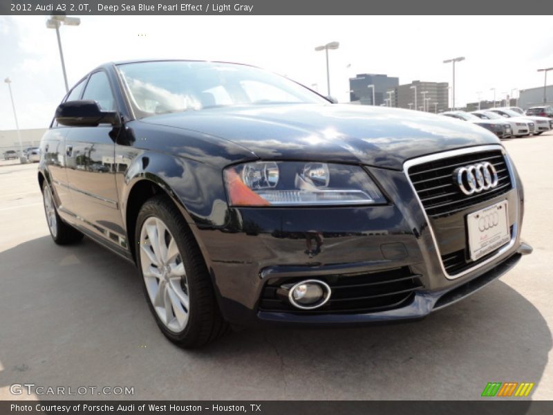 Deep Sea Blue Pearl Effect / Light Gray 2012 Audi A3 2.0T