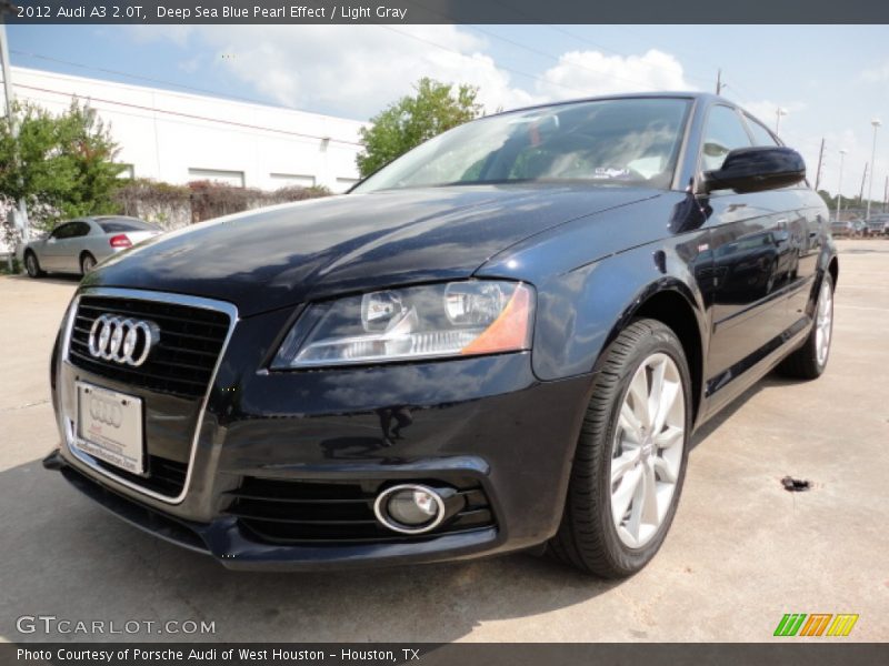 Deep Sea Blue Pearl Effect / Light Gray 2012 Audi A3 2.0T