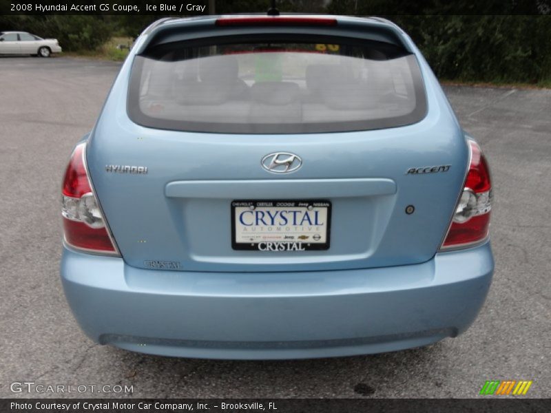 Ice Blue / Gray 2008 Hyundai Accent GS Coupe