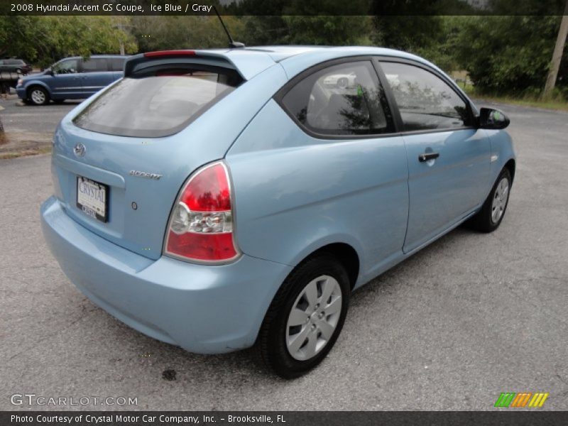 Ice Blue / Gray 2008 Hyundai Accent GS Coupe