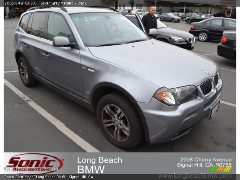 Silver Grey Metallic / Black 2006 BMW X3 3.0i