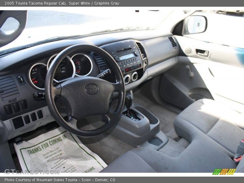 Super White / Graphite Gray 2005 Toyota Tacoma Regular Cab