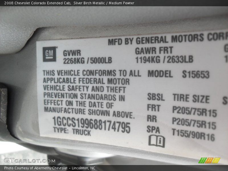 Silver Birch Metallic / Medium Pewter 2008 Chevrolet Colorado Extended Cab