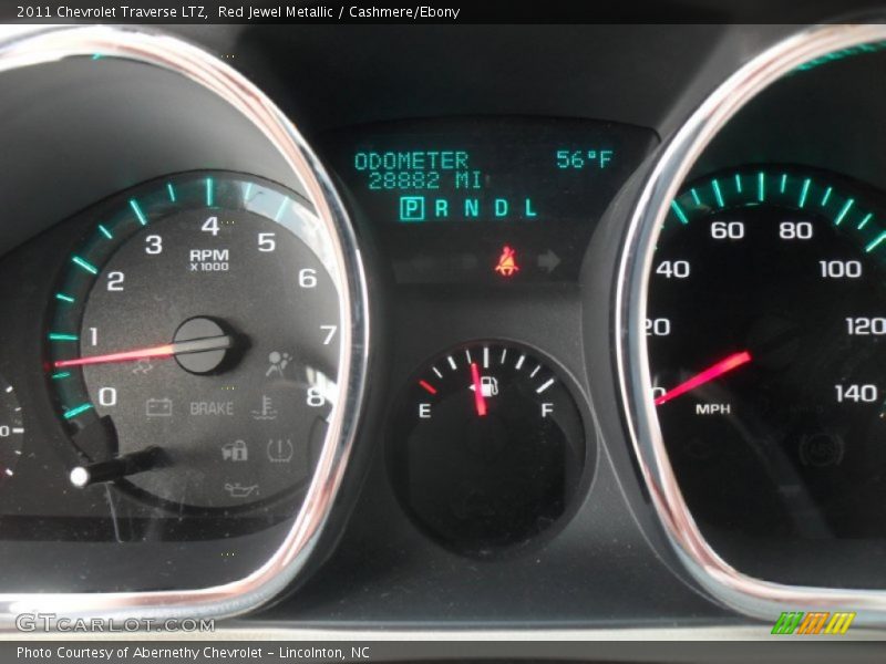 Red Jewel Metallic / Cashmere/Ebony 2011 Chevrolet Traverse LTZ
