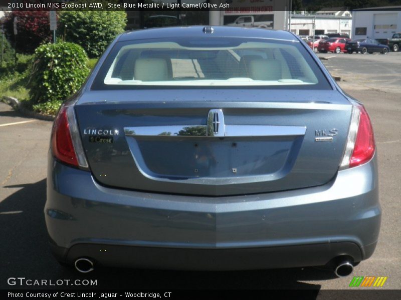 Steel Blue Metallic / Light Camel/Olive Ash 2010 Lincoln MKS EcoBoost AWD