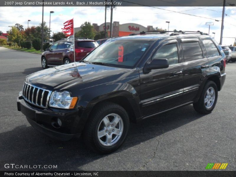 Black / Medium Slate Gray 2007 Jeep Grand Cherokee Laredo 4x4