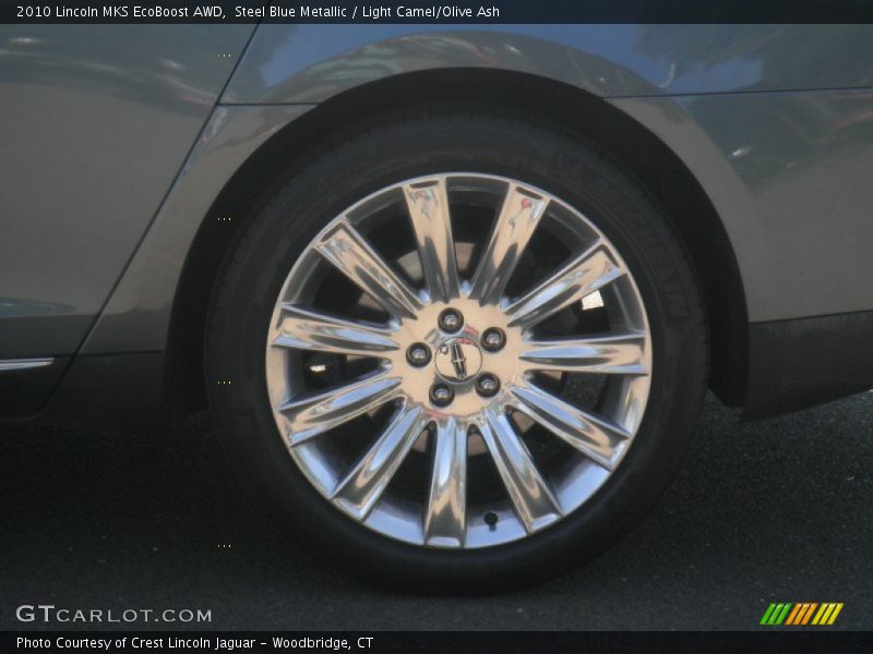 Steel Blue Metallic / Light Camel/Olive Ash 2010 Lincoln MKS EcoBoost AWD