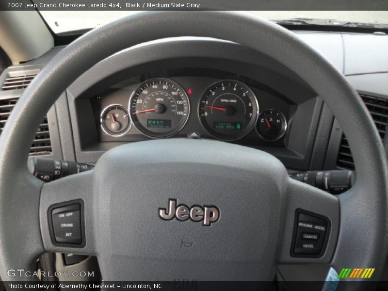 Black / Medium Slate Gray 2007 Jeep Grand Cherokee Laredo 4x4