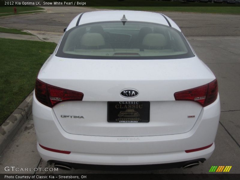 Snow White Pearl / Beige 2012 Kia Optima LX