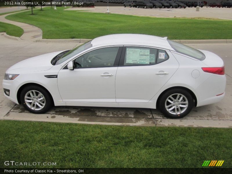 Snow White Pearl / Beige 2012 Kia Optima LX