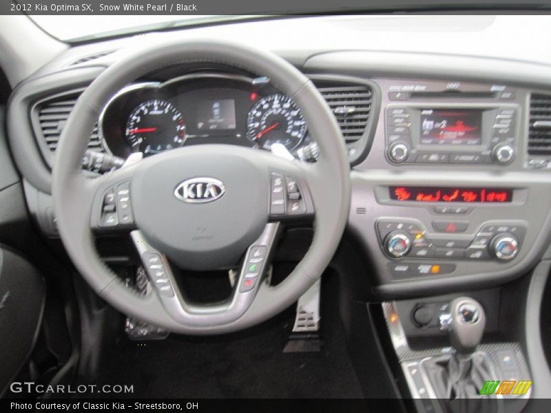 Snow White Pearl / Black 2012 Kia Optima SX