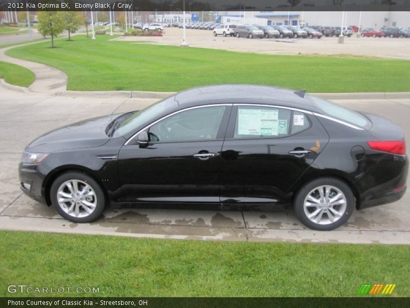 Ebony Black / Gray 2012 Kia Optima EX