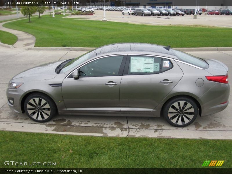 Titanium Silver / Black 2012 Kia Optima SX