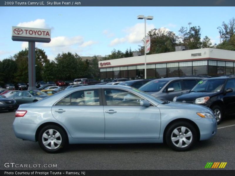 Sky Blue Pearl / Ash 2009 Toyota Camry LE