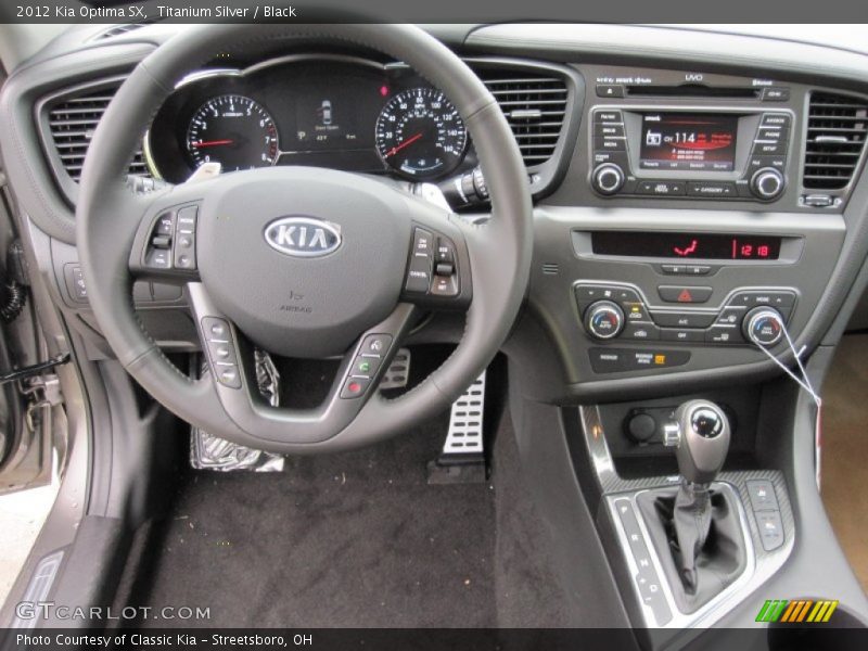 Titanium Silver / Black 2012 Kia Optima SX