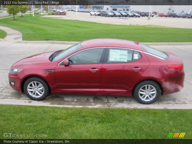 Spicy Red / Beige 2012 Kia Optima LX