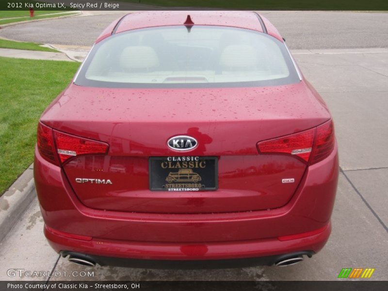 Spicy Red / Beige 2012 Kia Optima LX