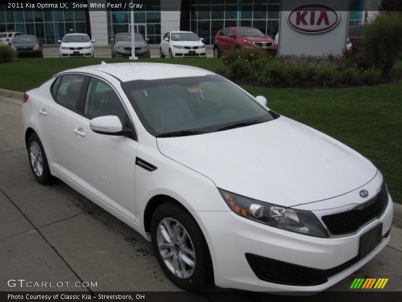 Snow White Pearl / Gray 2011 Kia Optima LX