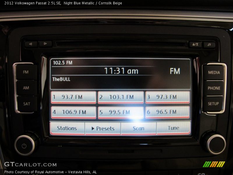 Night Blue Metallic / Cornsilk Beige 2012 Volkswagen Passat 2.5L SE