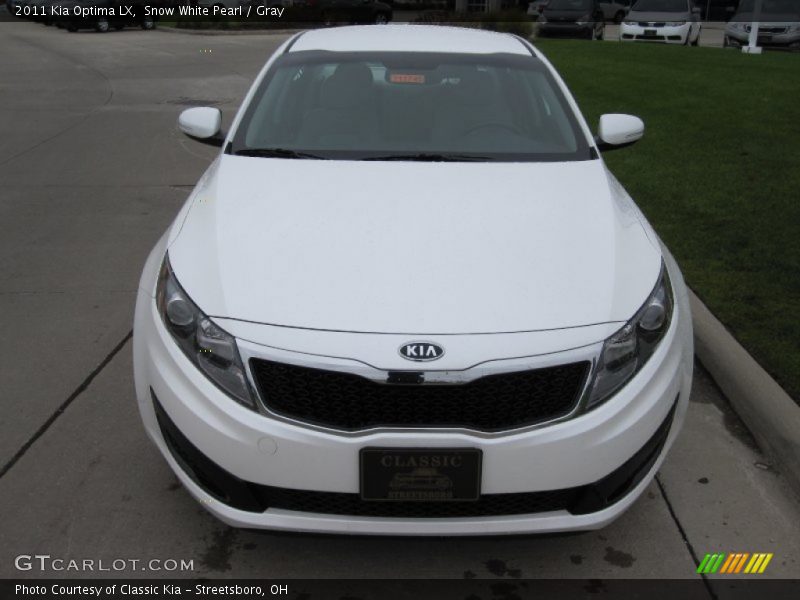 Snow White Pearl / Gray 2011 Kia Optima LX