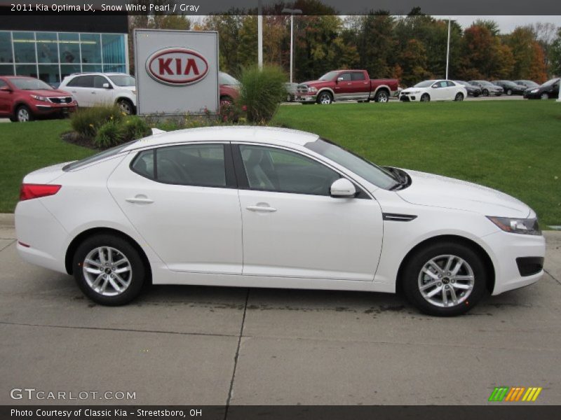 Snow White Pearl / Gray 2011 Kia Optima LX